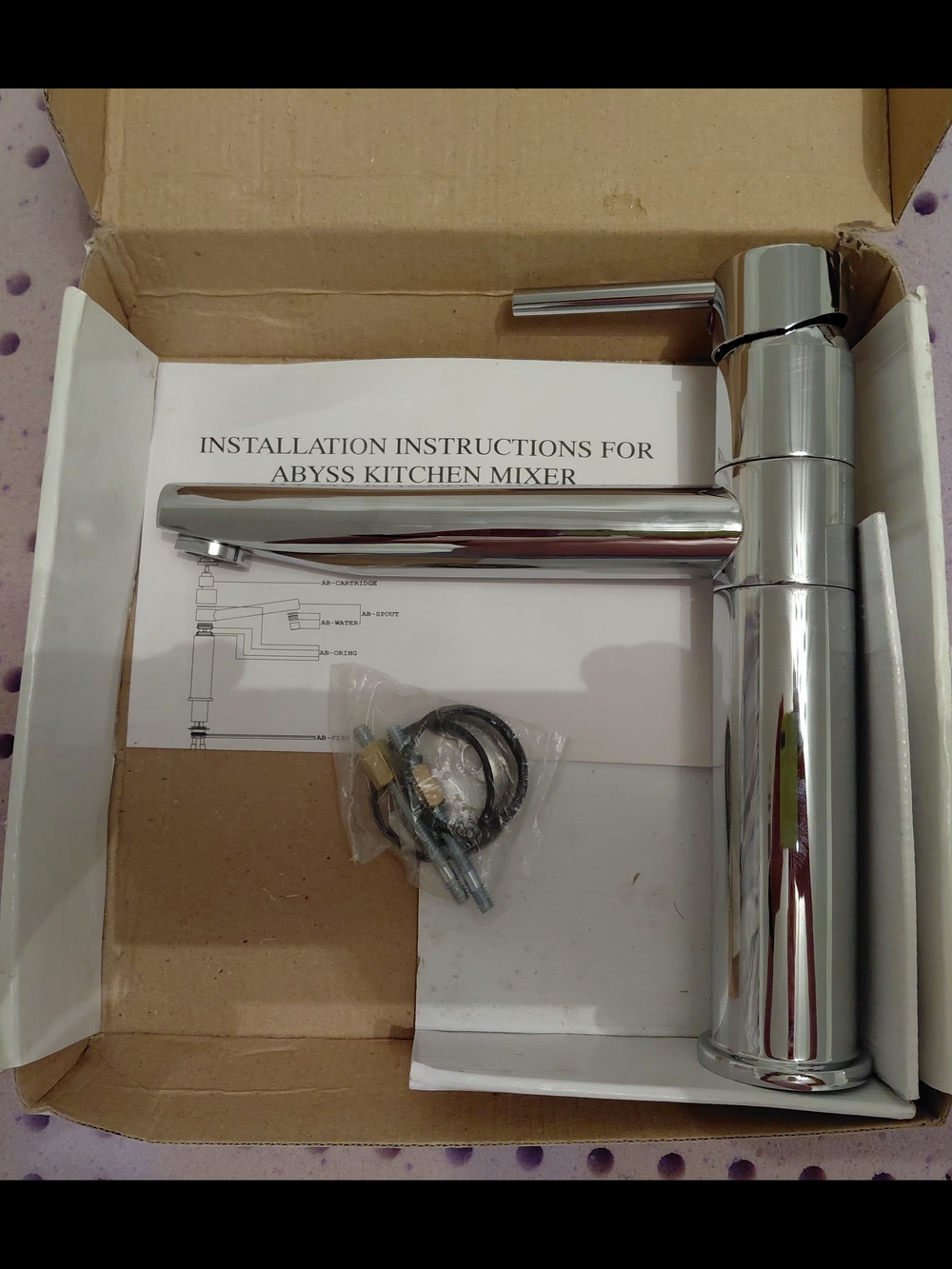Chrome Single-Handle Kitchen Mixer Faucet - Polished Silver